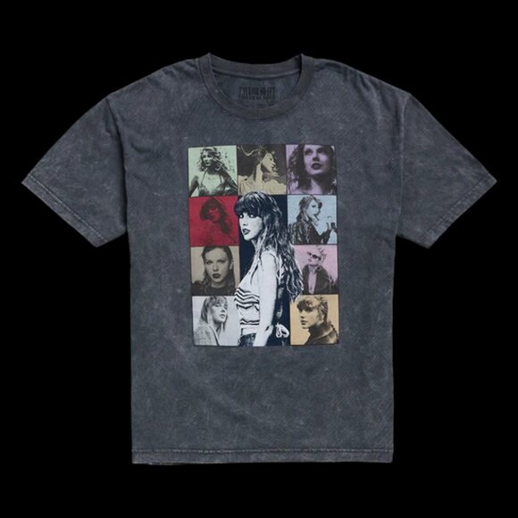Taylor Swift | The Eras International Tour Mineral Wash Gray T-Shirt - Picture 1 of 7